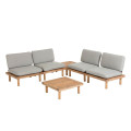 Viridis set of 4 armchairs and two tables FSC 100%
