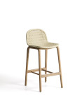 Alipa stool in solid acacia wood and rope