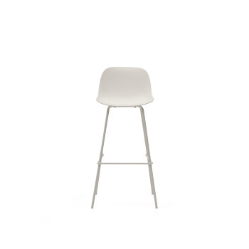 Altea stool in beige with steel legs and beige finish, 75 cm