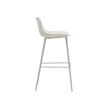 Altea stool in beige with steel legs and beige finish, 75 cm