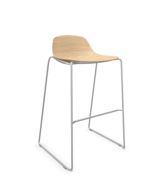 3D PURE LOOP MINI ROD wooden kitchen stool - INFINITI