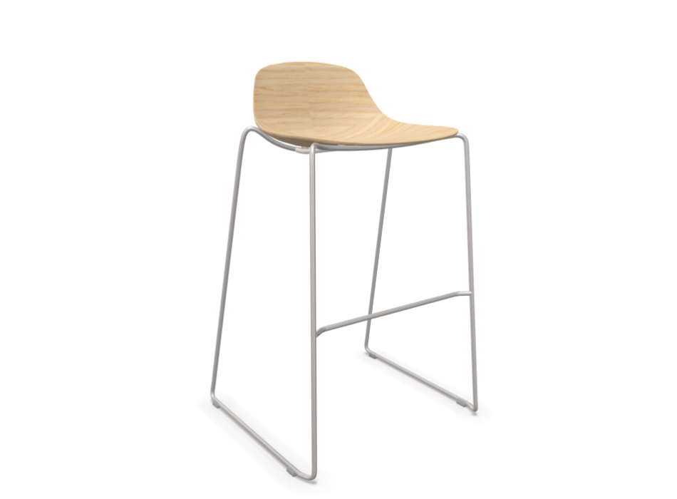 3D PURE LOOP MINI ROD wooden kitchen stool - INFINITI