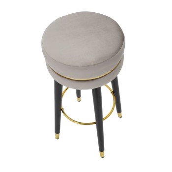 PARIS GREY/GOLD BAR STOOL