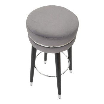 BAR STOOL PARIS GREY/SILVER