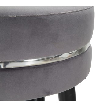 BAR STOOL PARIS GREY/SILVER