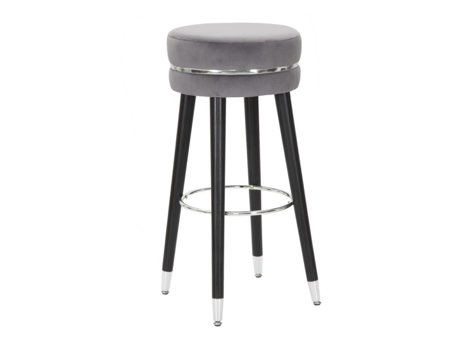 BAR STOOL PARIS GREY/SILVER