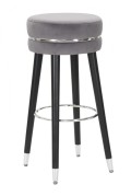 BAR STOOL PARIS GREY/SILVER