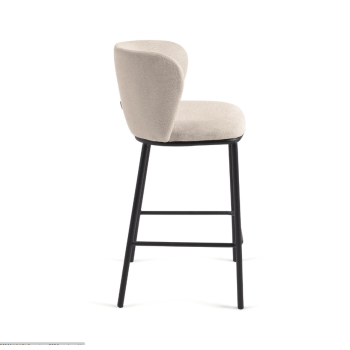 Ciselia stool in chenille, seat height 65 cm