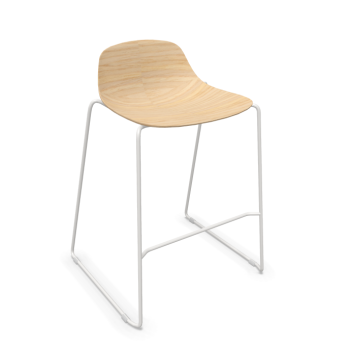 3D PURE LOOP MINI ROD wooden kitchen stool - INFINITI