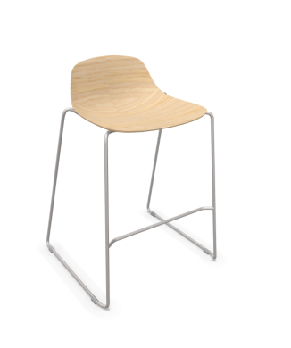 3D PURE LOOP MINI ROD wooden kitchen stool - INFINITI