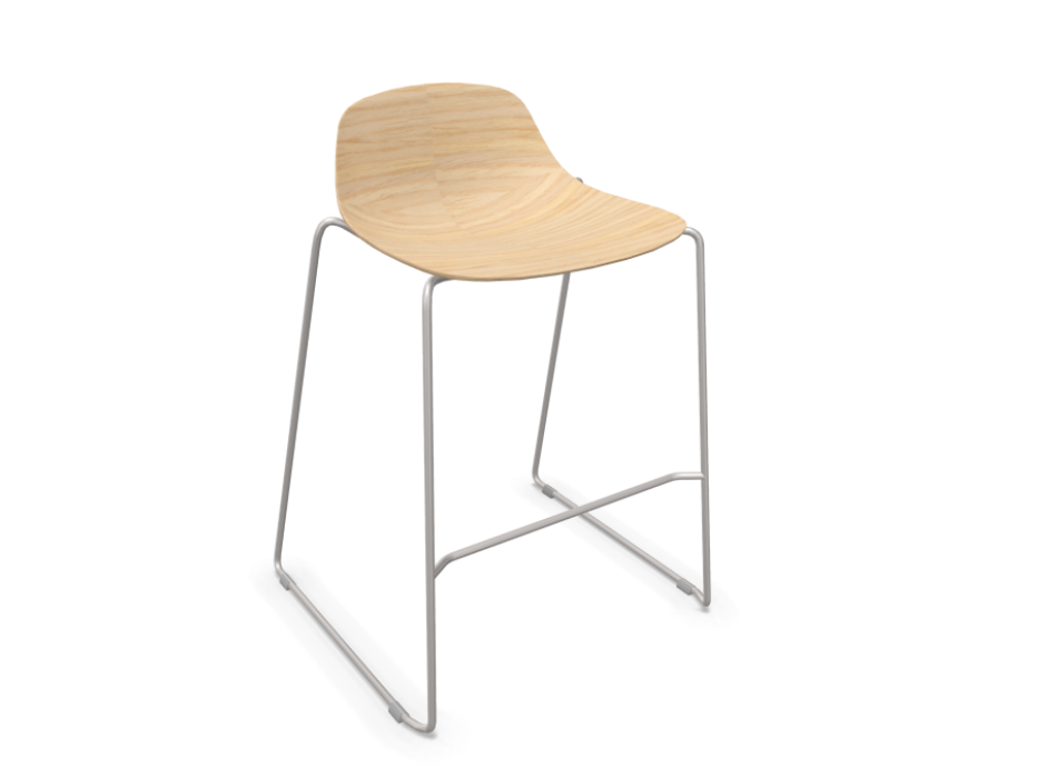 3D PURE LOOP MINI ROD wooden kitchen stool - INFINITI
