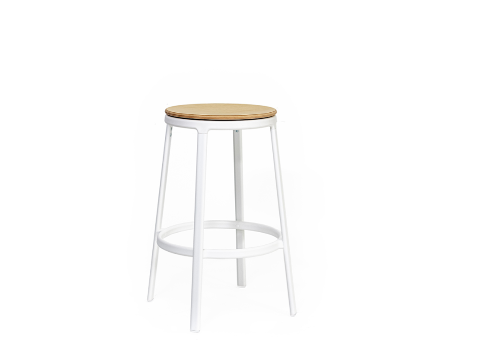 ROUND&ROUND - INFINITI Swivel Wooden Seat Kitchen Stool
