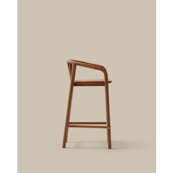 Turqueta outdoor stool in 100% FSC solid teak wood, height 65 cm