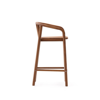 Turqueta outdoor stool in 100% FSC solid teak wood, height 65 cm