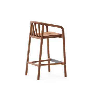 Turqueta outdoor stool in 100% FSC solid teak wood, height 65 cm