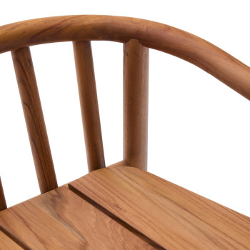 Turqueta outdoor stool in 100% FSC solid teak wood, height 65 cm