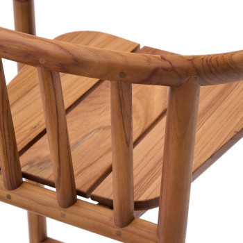 Turqueta outdoor stool in 100% FSC solid teak wood, height 65 cm