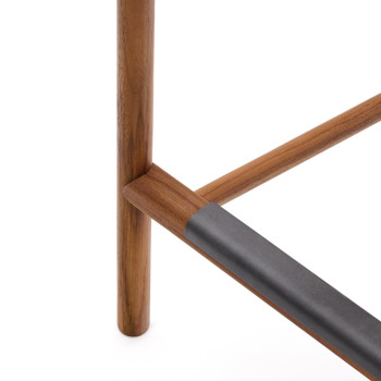 Turqueta outdoor stool in 100% FSC solid teak wood, height 65 cm