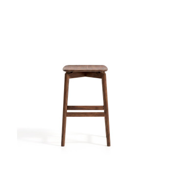 Evera stool in oak veneer with finish