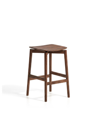 Evera stool in oak veneer with finish