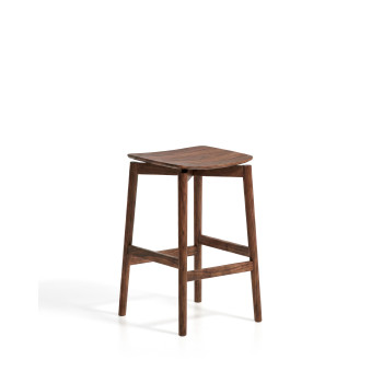 Evera stool in oak veneer with finish