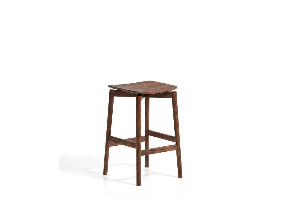 Evera stool in oak veneer with finish