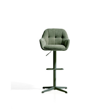 Dorina swivel stool in chenille