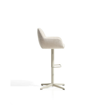 Dorina swivel stool in chenille