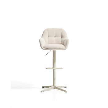 Dorina swivel stool in chenille