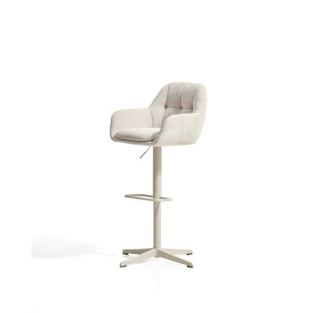 Dorina swivel stool in chenille