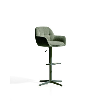 Dorina swivel stool in chenille