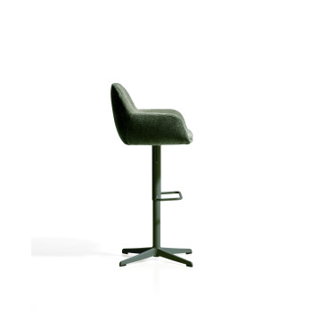 Dorina swivel stool in chenille