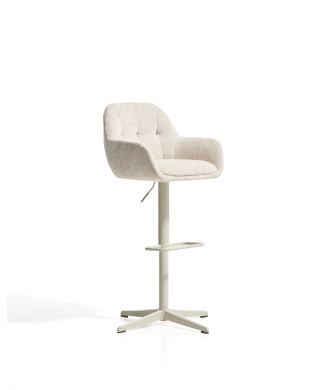 Dorina swivel stool in chenille