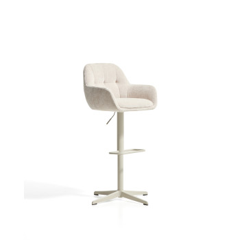 Dorina swivel stool in chenille