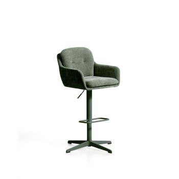 Lexa swivel stool in chenille