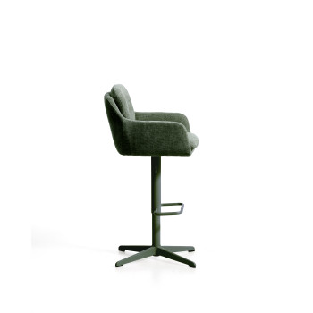 Lexa swivel stool in chenille