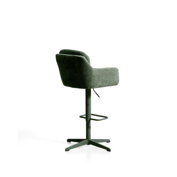 Lexa swivel stool in chenille