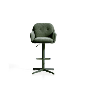 Lexa swivel stool in chenille
