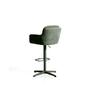 Lexa swivel stool in chenille