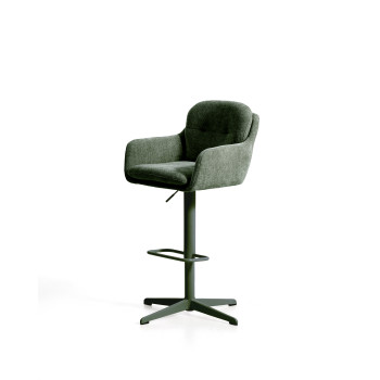Lexa swivel stool in chenille