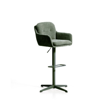 Lexa swivel stool in chenille
