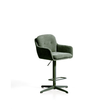Lexa swivel stool in chenille
