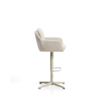 Lexa swivel stool in chenille