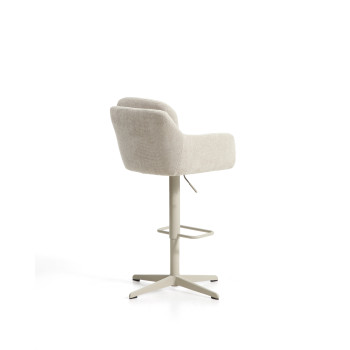 Lexa swivel stool in chenille