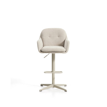 Lexa swivel stool in chenille