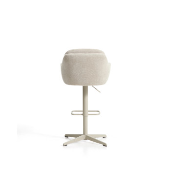 Lexa swivel stool in chenille