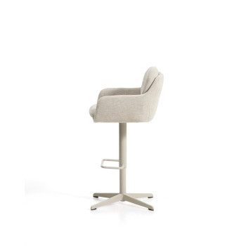 Lexa swivel stool in chenille