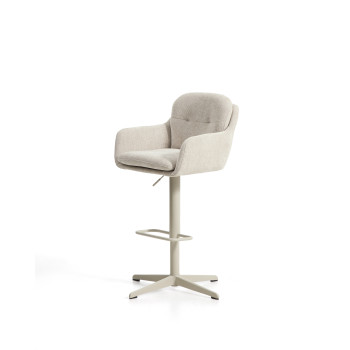 Lexa swivel stool in chenille