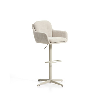 Lexa swivel stool in chenille