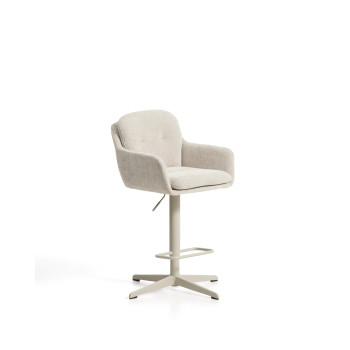 Lexa swivel stool in chenille